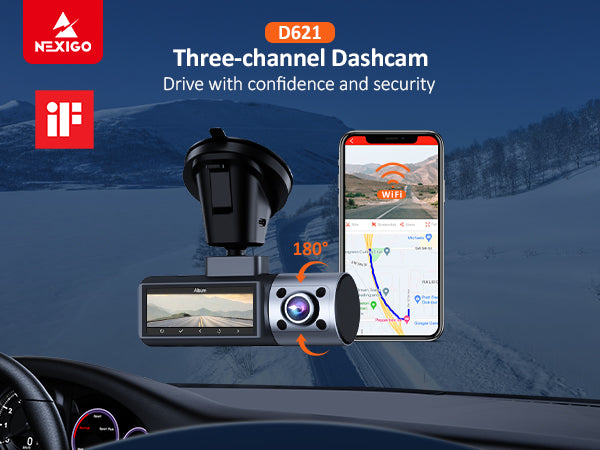 3 channel dash cam-3 way car Cameras system-Parking Security