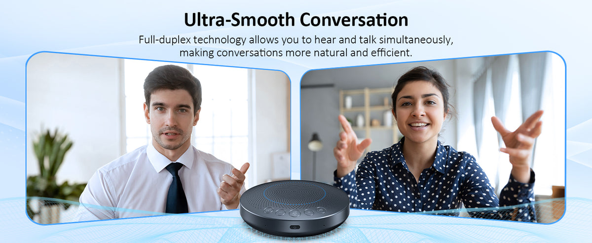 Bluetooth Speakerphone with Full-duplex technology for simultaneous two-way audio transmission