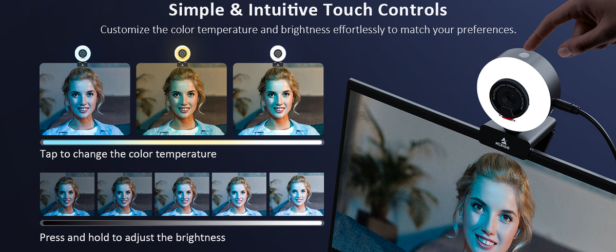 Simple & Intuitive Touch Control Ring Light
