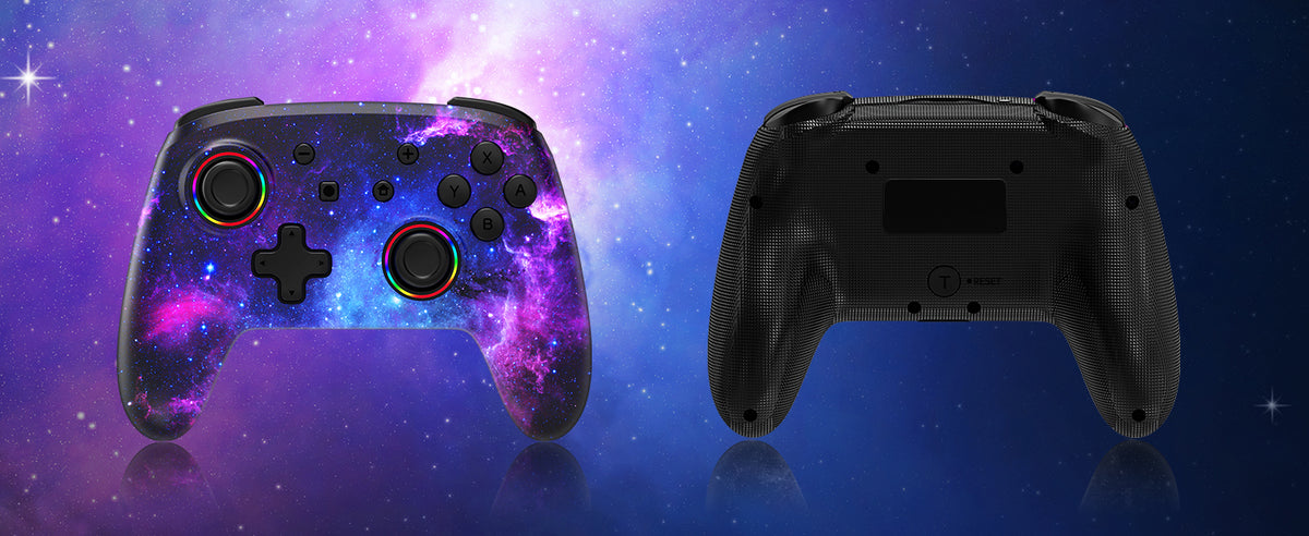 Presenting both the front and back view of the controller
