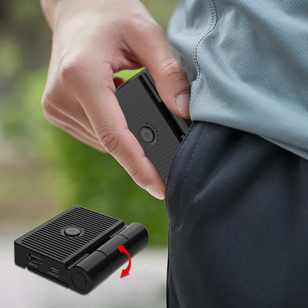 The Switch TV dock is portable to put in a man's  pocket