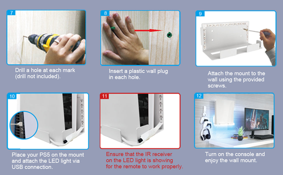 This image provides a detailed demonstration of wall-mount bracket installation