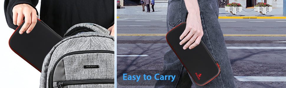 Switch Carrying Case's portable design allows easy storage in a backpack or carry it with ease.