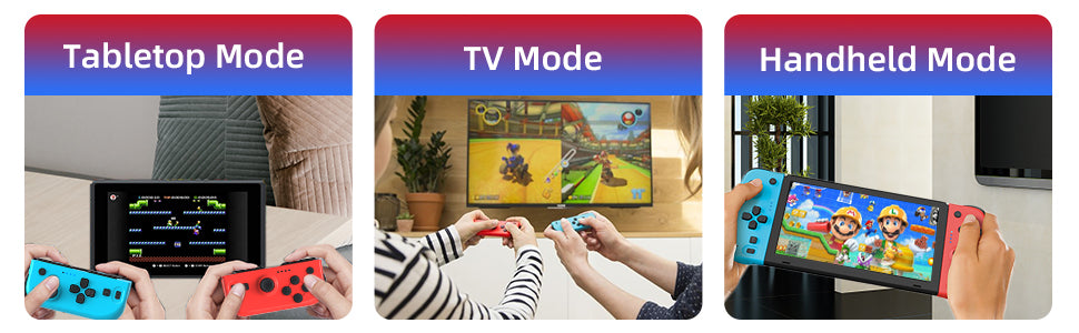 This Joypad supports three modes: tabletop, TV, and handheld.