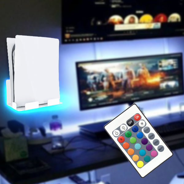 NexiGo Soporte de pared PS5 con luz LED RGB – Soporte de pared