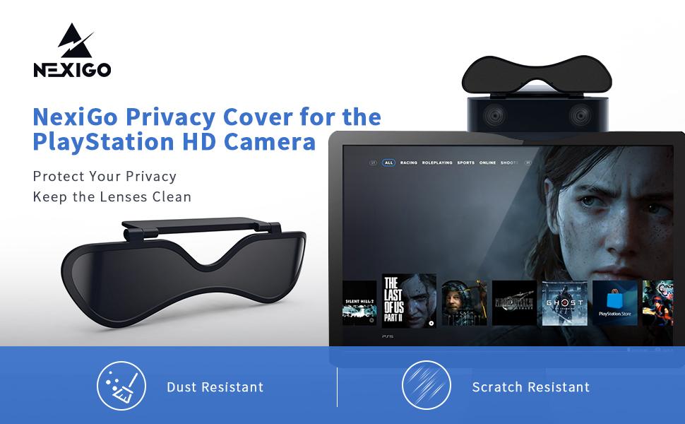 The PlayStation HD camera privacy cover provides protection against dust and scratches.