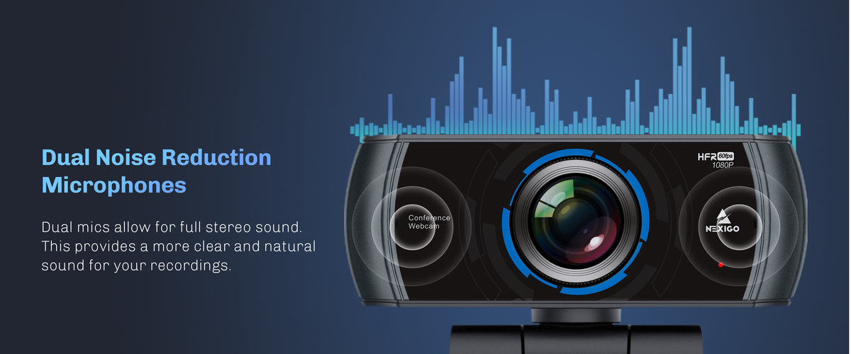 Webcam features dual noise-reduction microphones