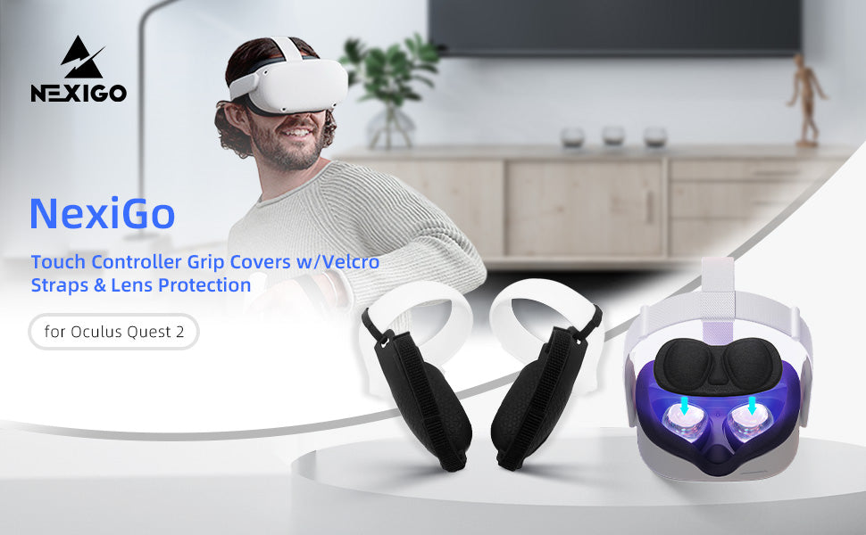 NexiGo offers VR controller grip covers and lens protection for the VR headset.