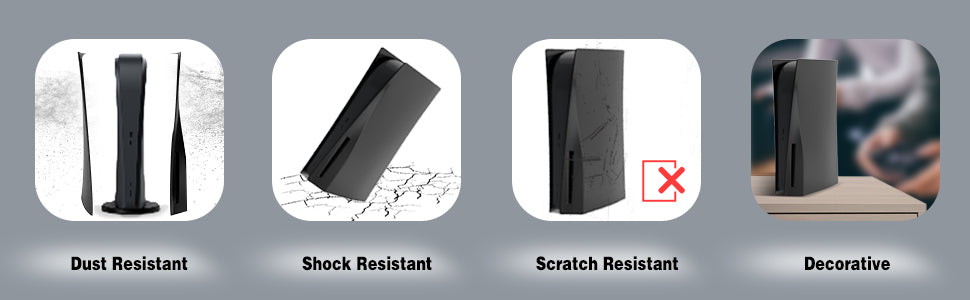 Stylish panel for PS5 disc edition console protects from shock resistant、scratches、dust