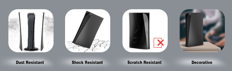 Stylish panel for PS5 digital edition console protects from shock resistant、scratches、dust