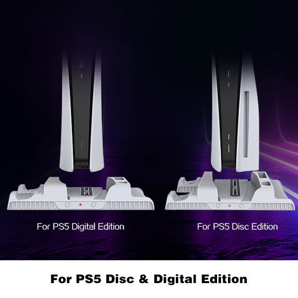 The Charging stand is compatible with both PS5 Disc and Digital Editions