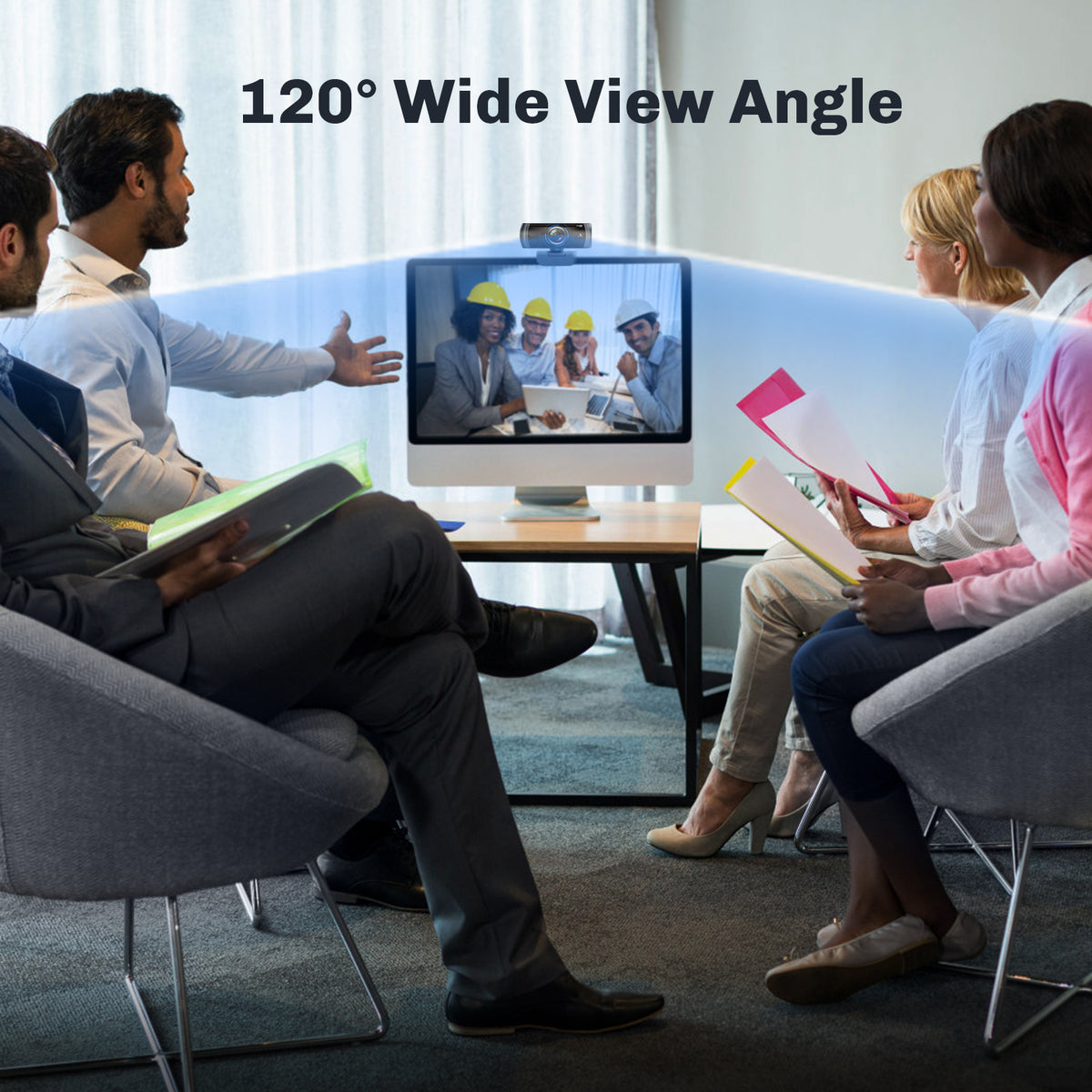 The camera has a 120° ultra-wide angle, capturing more people in a single frame