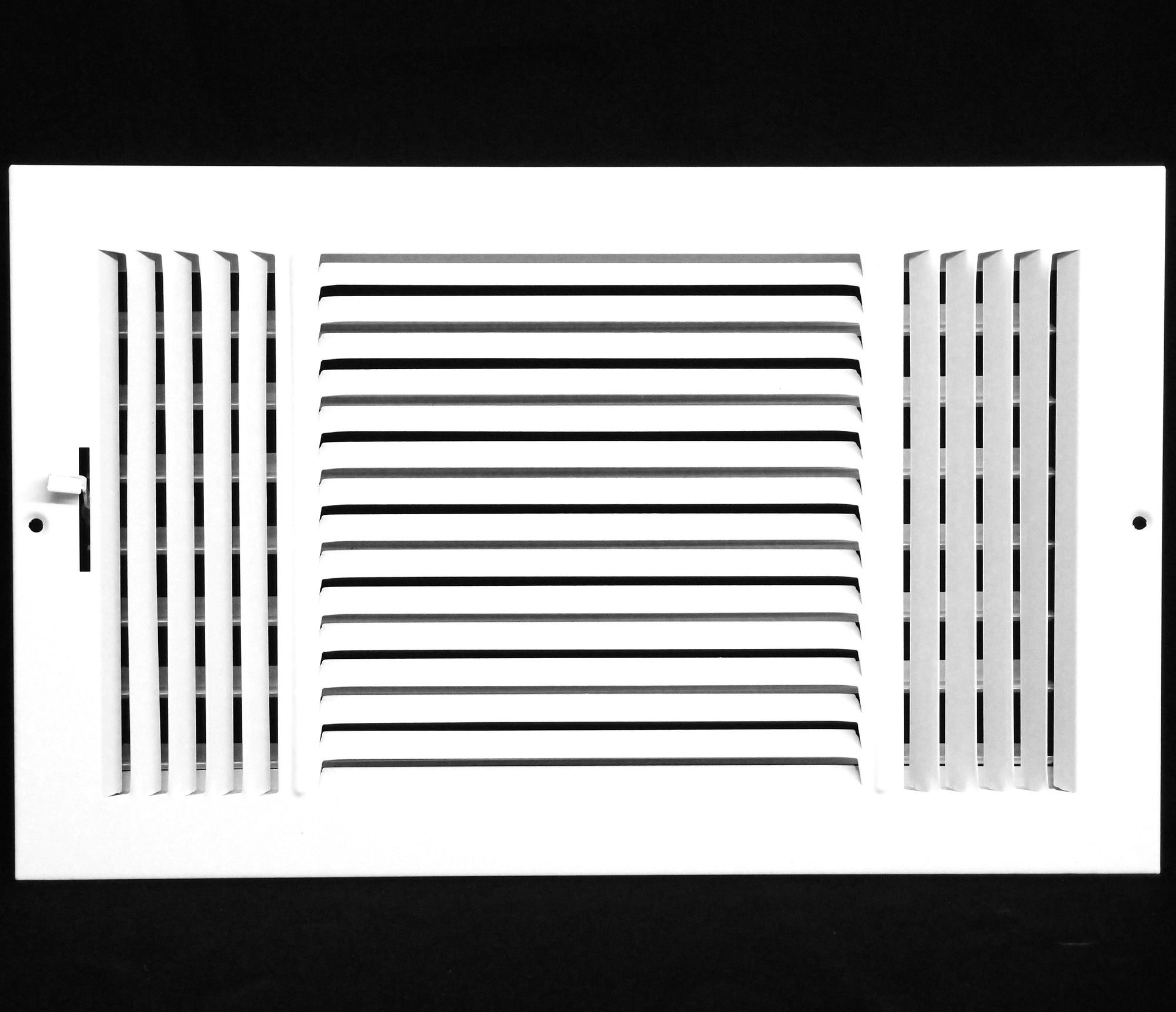 10" X 6" 3-Way AIR SUPPLY GRILLE - DUCT COVER & DIFFUSER - Flat Stamped Face
