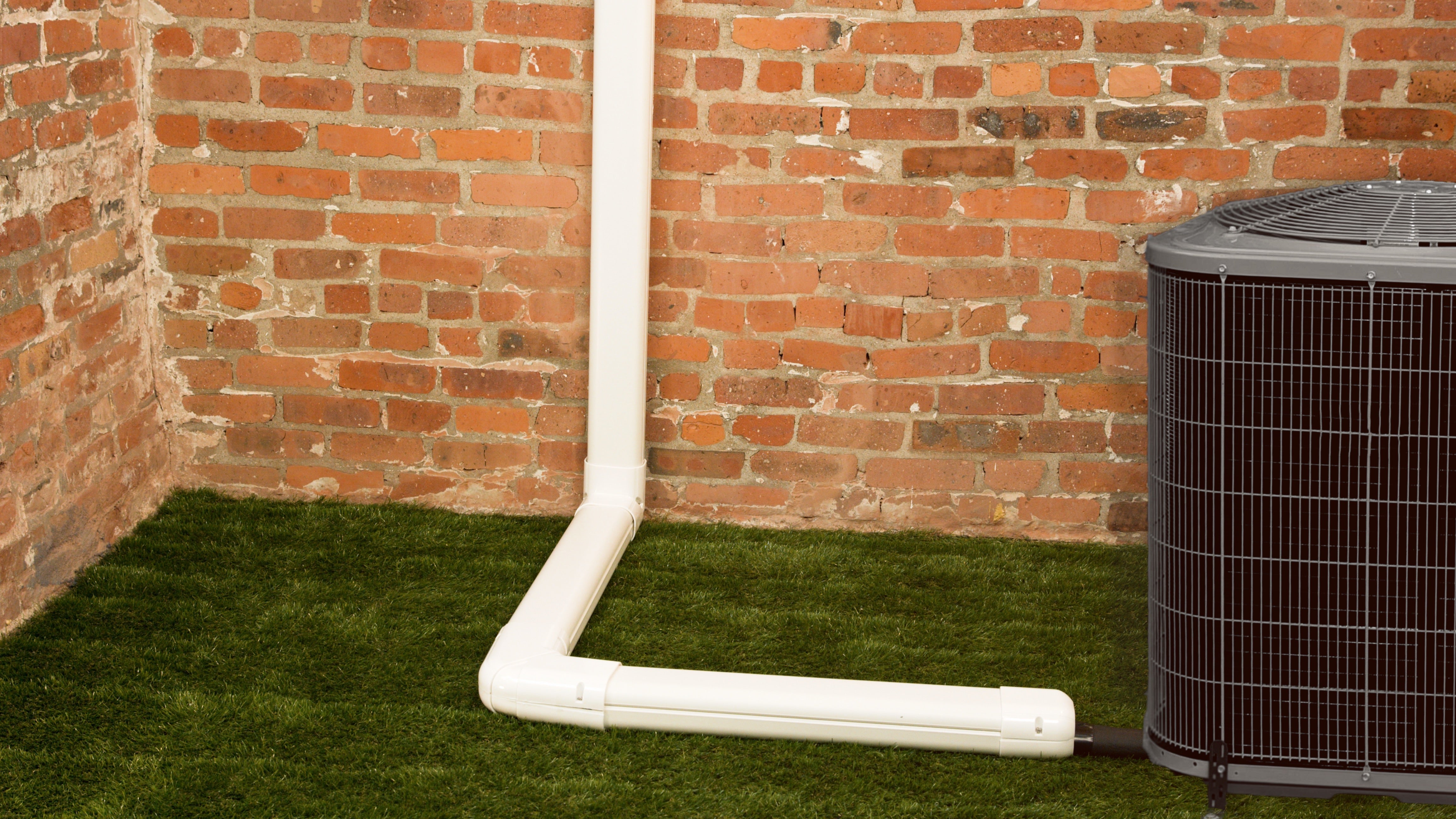 HVAC Premium ABS Plastic Decorative Line Set Cover 45 Elbow Vertical B