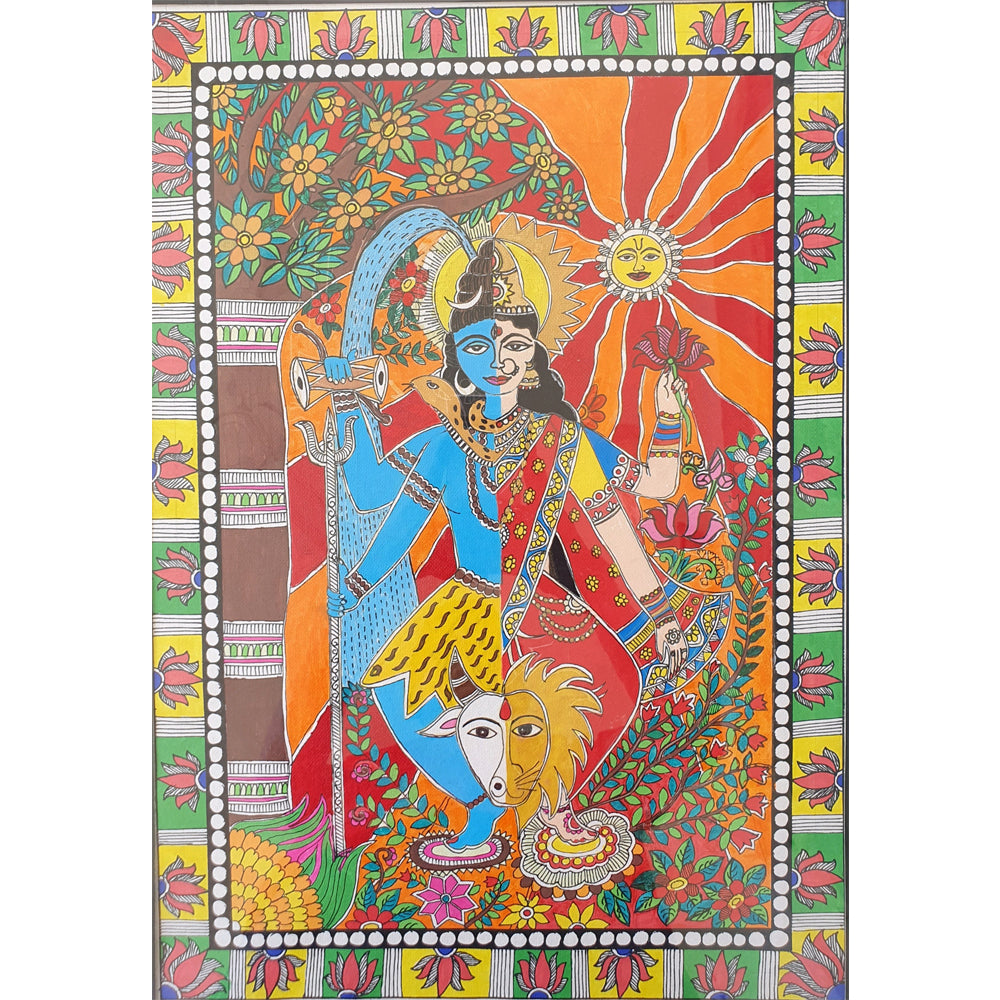 Ardhnarishwar Madhubani Painting – Mytr