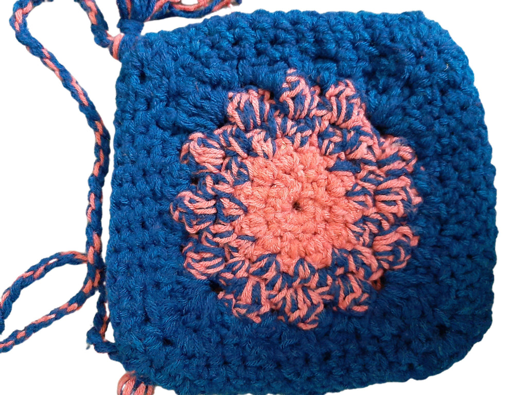 Bohemian Crochet Sling Bag With Key-chain