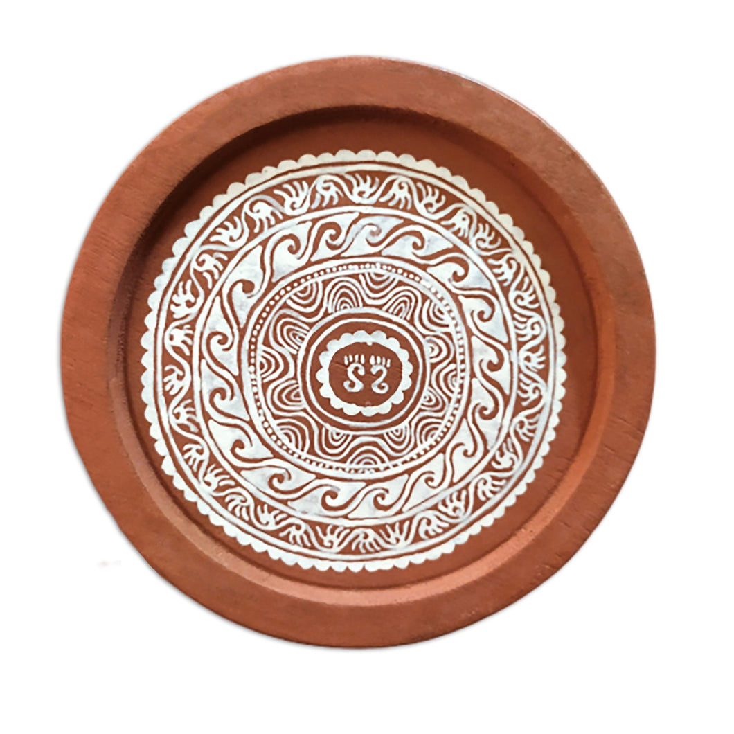 Painted Wooden Tray - Alpona/ Alpana – Mytr