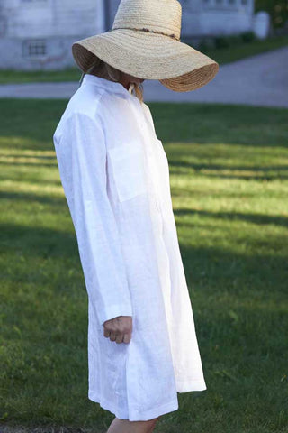 LILLE Clothing-Kukka-Shirt-Dress-white