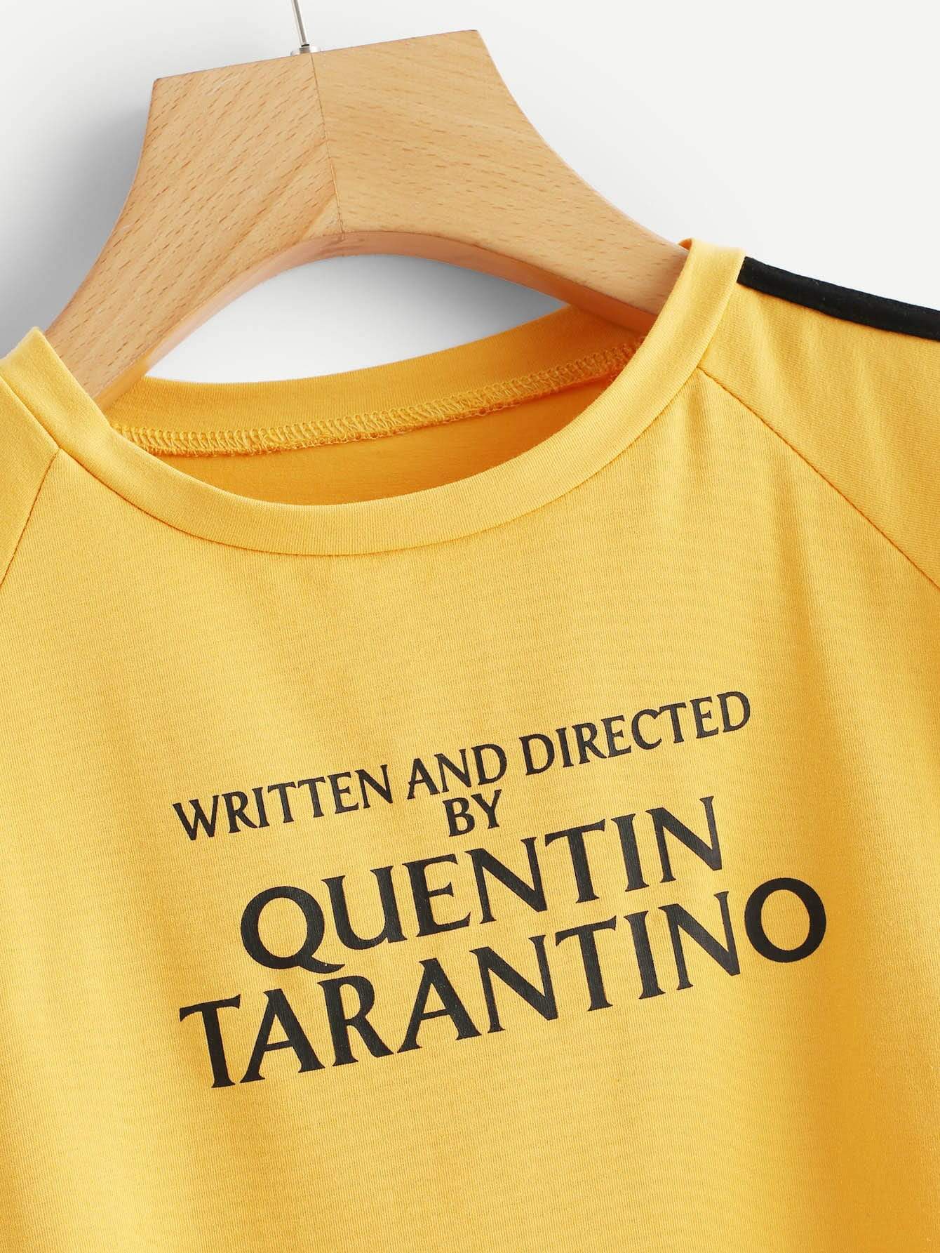 quentin tarantino yellow crop top