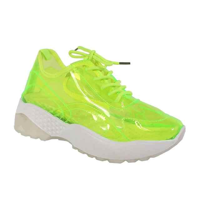 neon clear shoes