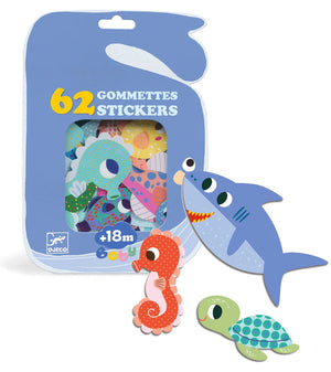 62 Gommettes Stickers | Baby Sea Animals - McWhiggins Wonder Emporium 