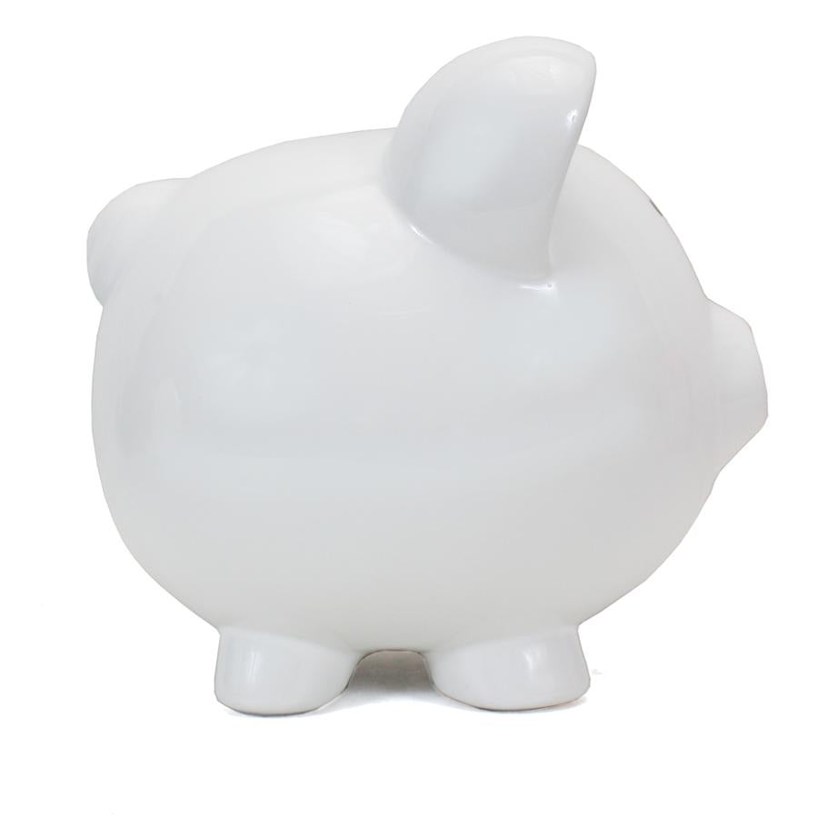 white piggy bank