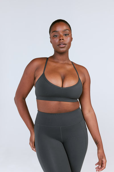 SKINLUXE LIFT SPORTS BRA - DARK GREY MARL – TALA