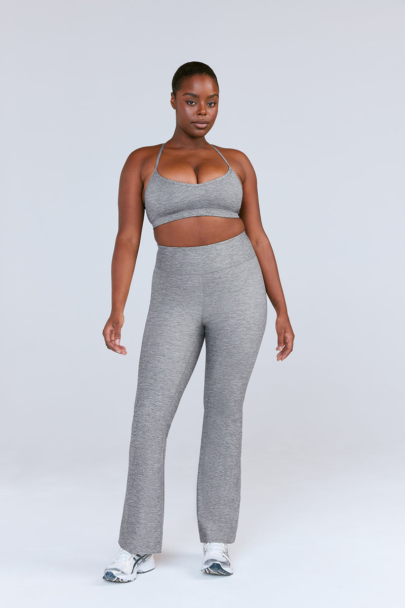 Flared leggings - Light grey marl - Ladies