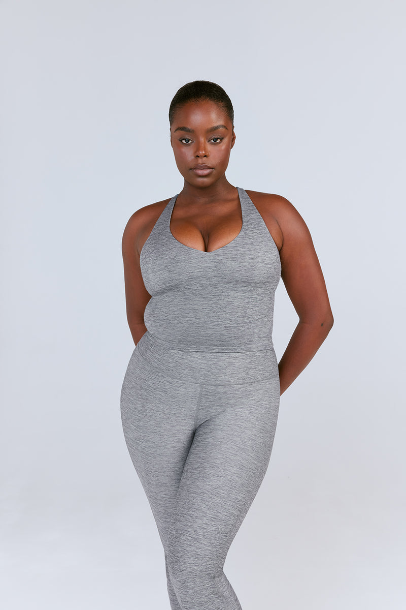 SKINLUXE HIGH WAISTED FLARED LEGGING - DARK GREY MARL – TALA