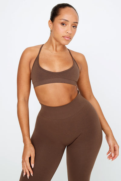 SCULPT SEAMLESS SCRUNCH LEGGING - COFFEE MARL – TALA