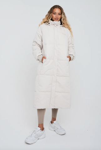 Polar long line puffer coat