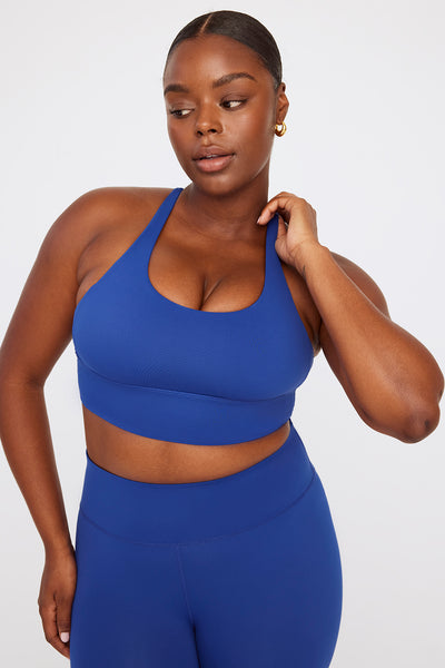 Cobalt Blue One Shoulder Sports Bra