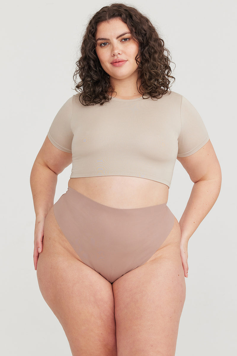 NO VPL HIGH WAISTED THONG 3 PACK - MOCHA – TALA