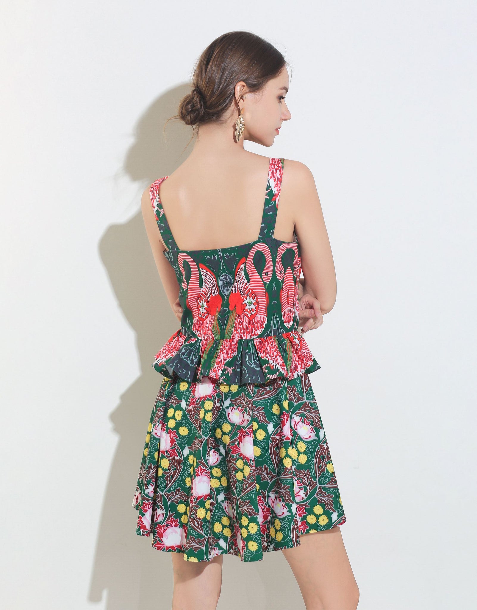 comino couture flamingo maxi dress