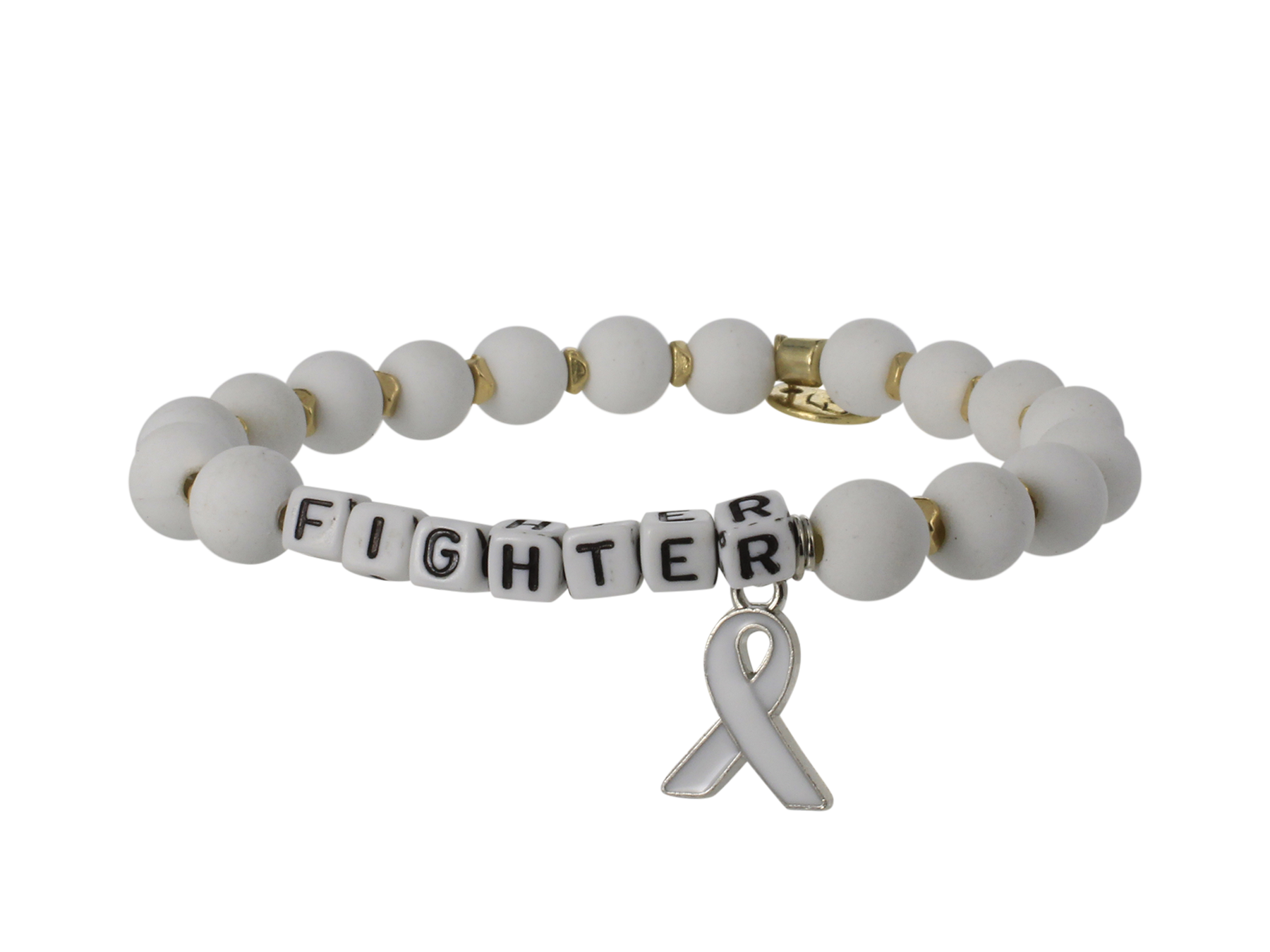 Peach Ribbon Fu** Cancer Charm Bracelet - Uterine Cancer Survivor Gift –  Rock Your Cause Jewelry