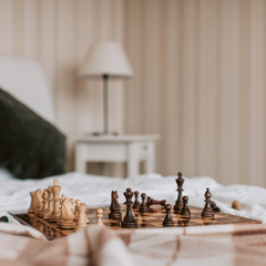 Chess board game at home