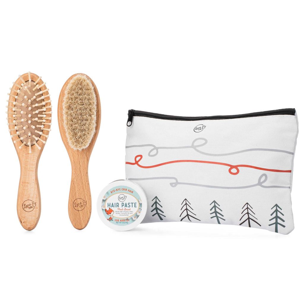 Baby / Toddler Hair Brush Set With Soft Hairbrush, Hard Bristle Brush –  Lane & Co