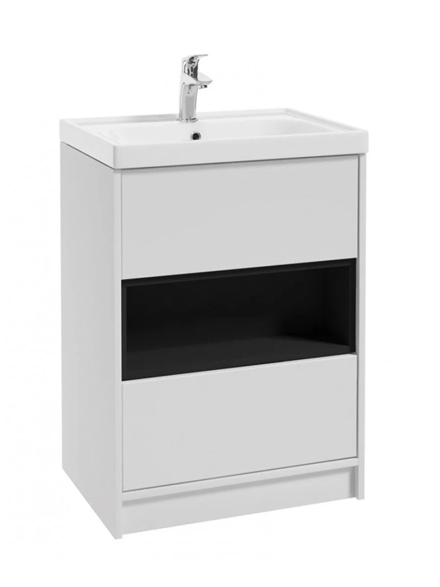 Malta 60cm Matt White Vanity Unit Basin Luxe Bathrooms