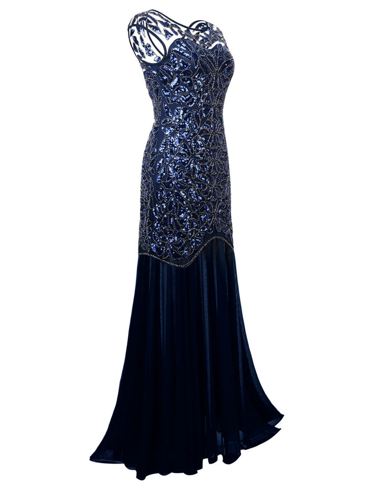 Women's Gatsby Flapper Evening Prom Dress-PrettyGuide