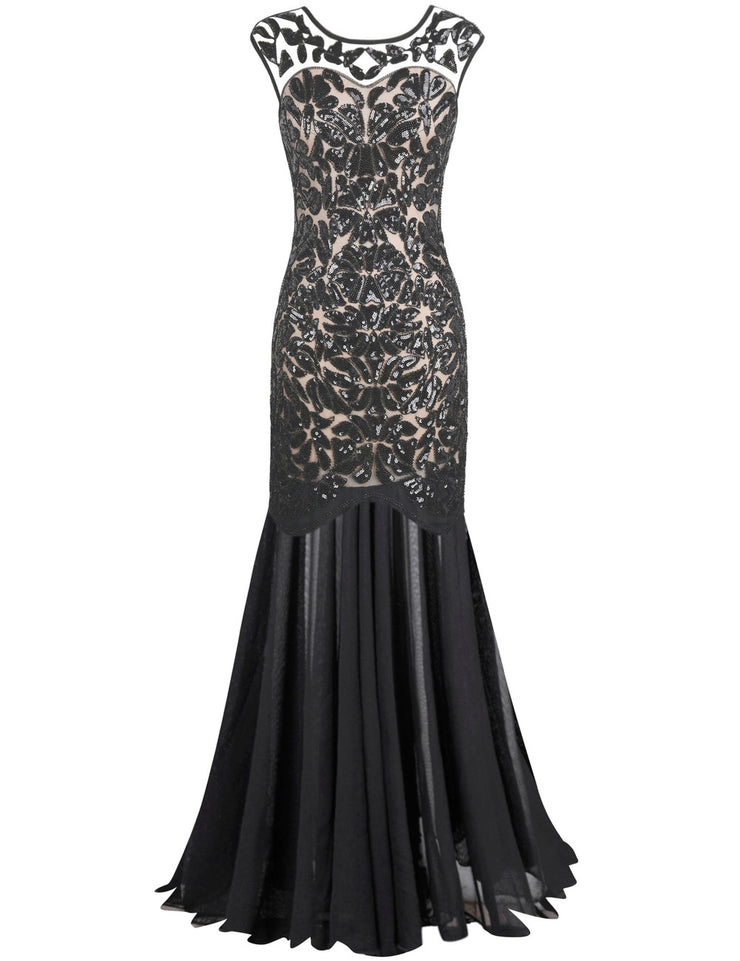 Women's Gatsby Flapper Evening Prom Dress-PrettyGuide
