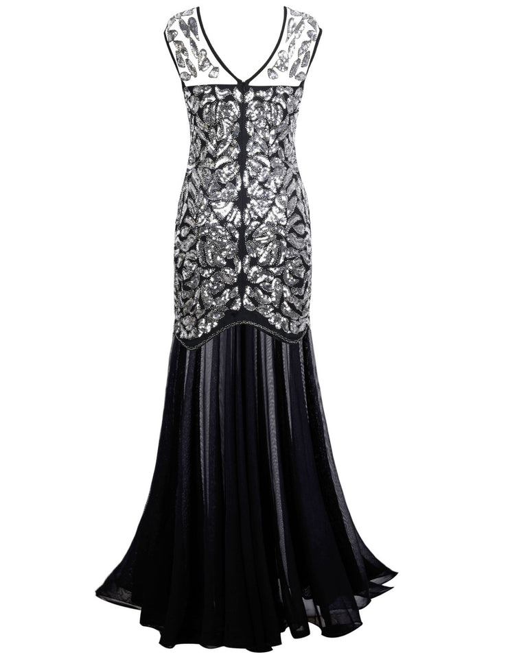 Women's Gatsby Flapper Evening Prom Dress-PrettyGuide