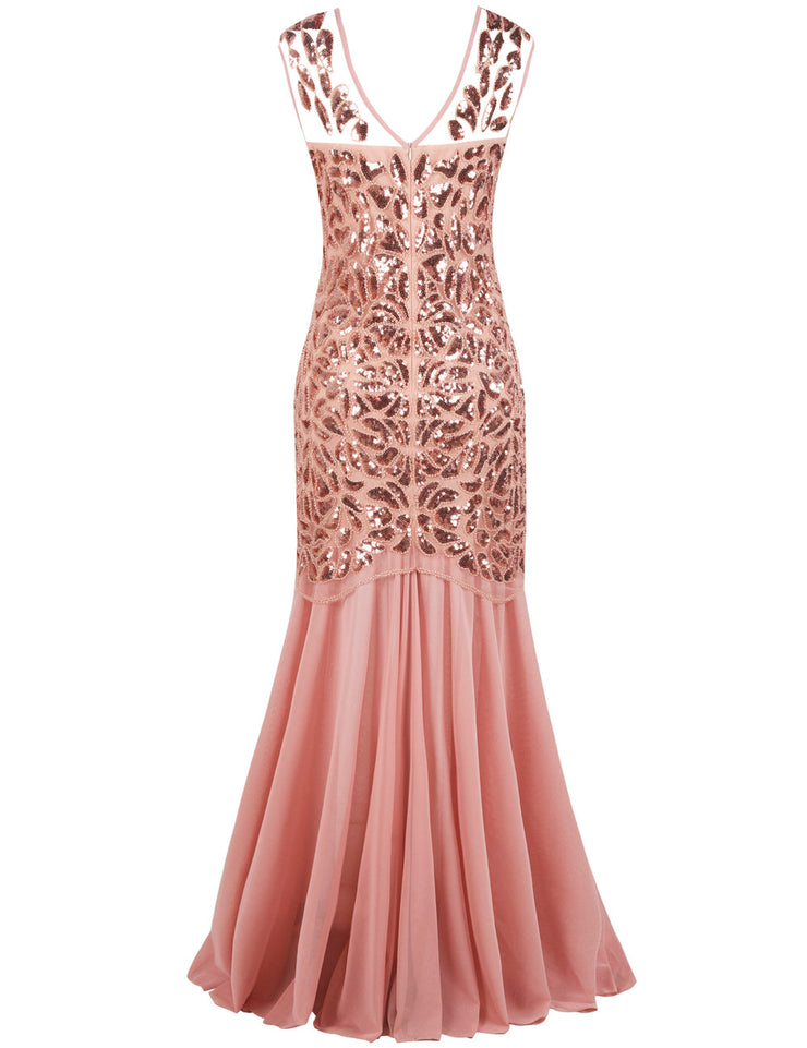 Women's Gatsby Flapper Evening Prom Dress-PrettyGuide