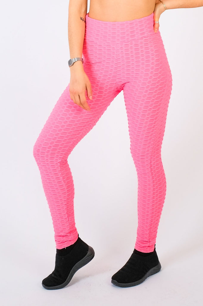 High Waisted Yoga Pants for Women, Women's Honeycomb Leggings Running High  Waist Yoga Pants, Tummy Control Ruched Butt Lifting Workout Scrunch Leggings,Pink,M:  Buy Online at Best Price in UAE 