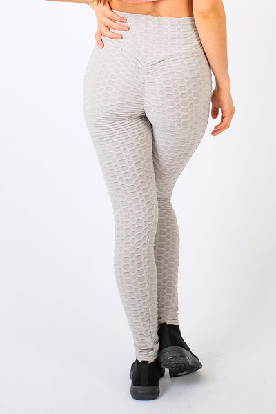 Honeycomb Leggings - Silver – Amira Fit