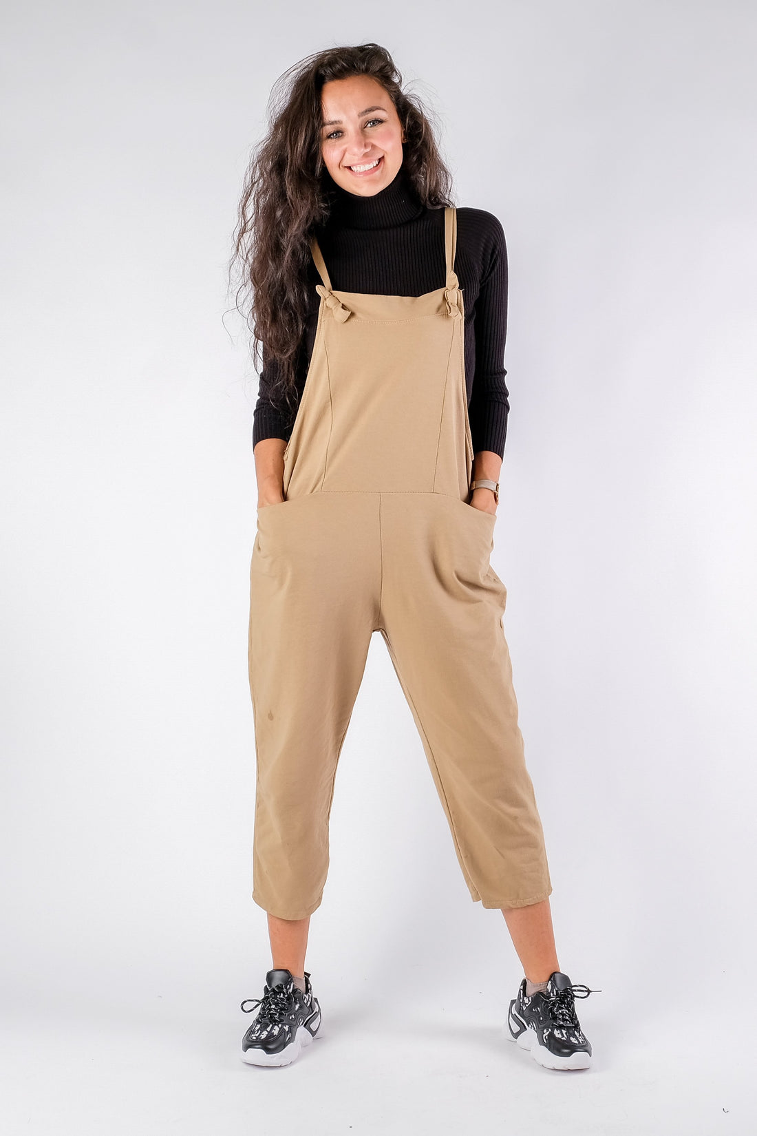 Tie Dye Soft Cotton Jersey Dungaree – Pinstripe