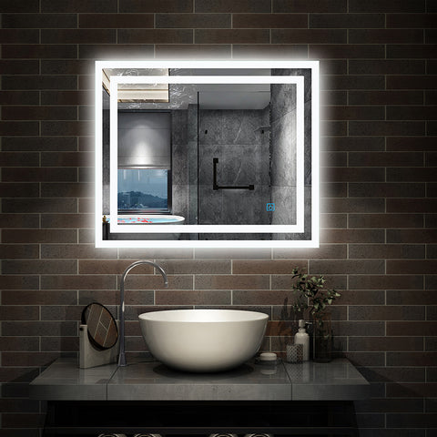 Led Doccia Per Bagno.Specchio Da Parete Da Bagno Con Luce Led Illuminata Con Interruttore T Aica Italy S R L