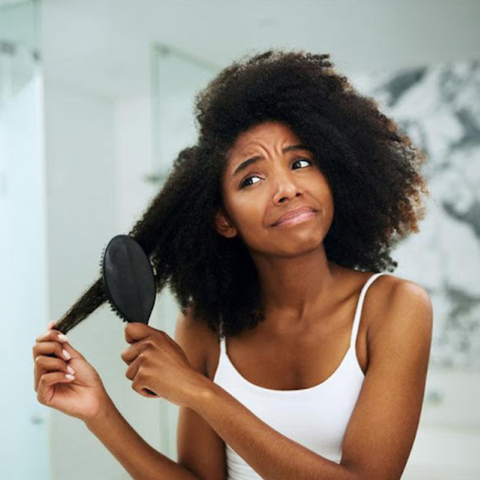 detangling dry natural hair 