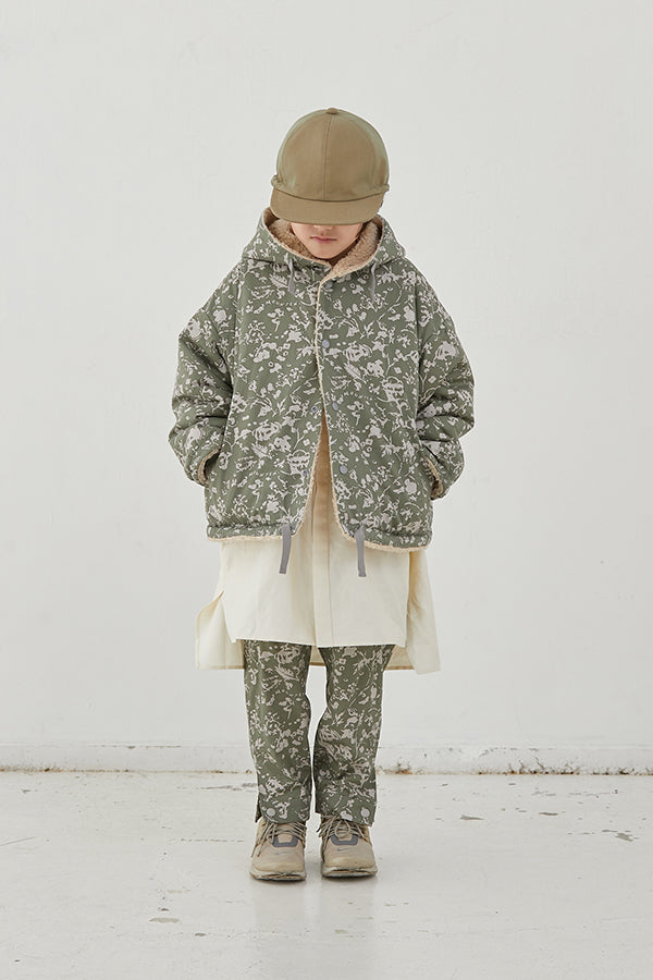 MOUN TEN. leaf camo x boa sailor hoodie khaki