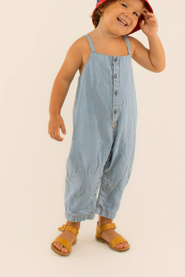 【30％OFF】TINYCOTTONS STRIPED DENIM DUNGAREE