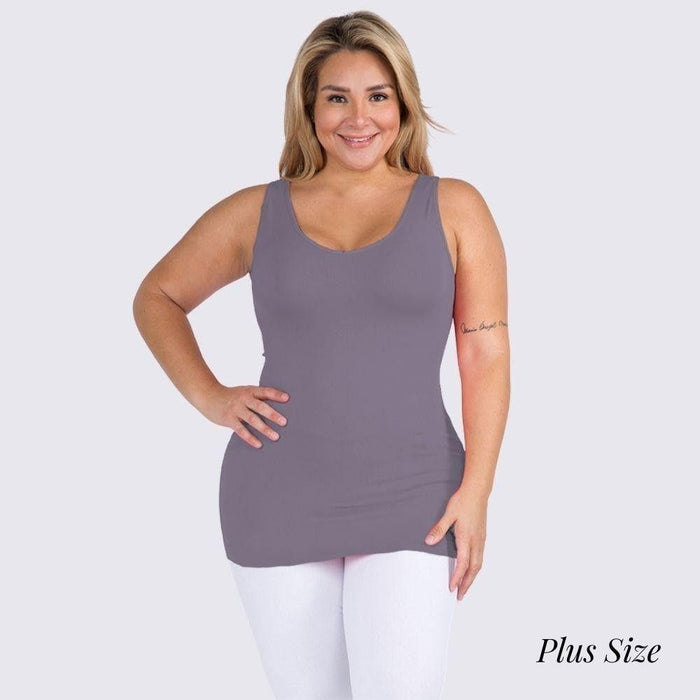 Women's Solid Plus Size Triple Criss Cross Seamless Camisole